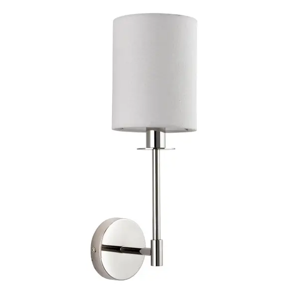 Sancerre Polished Nickel Wall Light C/W White Shade