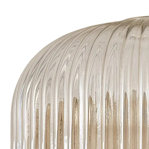 Meel 20cm Pumpkin Champagne Ribbed Glass