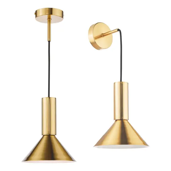 Ragnar Natural Brass Pendant/Wall Light