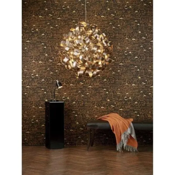 Rawley 12-Light Brushed Satin Copper Pendant