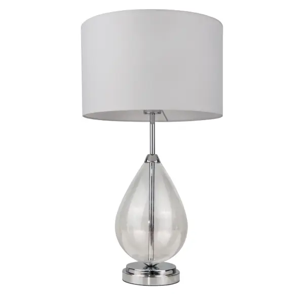 Rayna Polished Chrome & Crystal Table Lamp C/W Shade