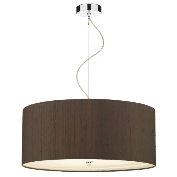 Renoir 60CM 6 Light Pendant Complete with Bespoke 100% Silk Shade
