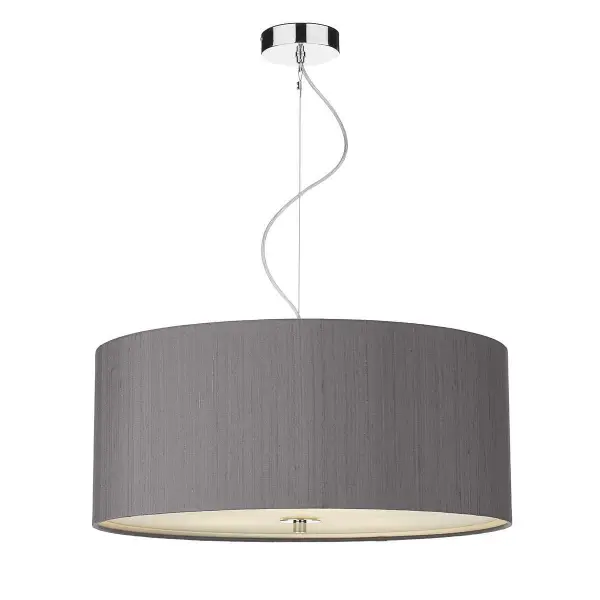 Renoir 60CM 6 Light Pendant Complete with Bespoke 100% Silk Shade