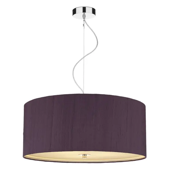 Renoir 60CM 6 Light Pendant Complete with Bespoke 100% Silk Shade