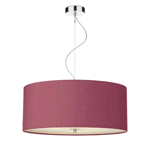 Renoir 60CM 6 Light Pendant Complete with Bespoke 100% Silk Shade