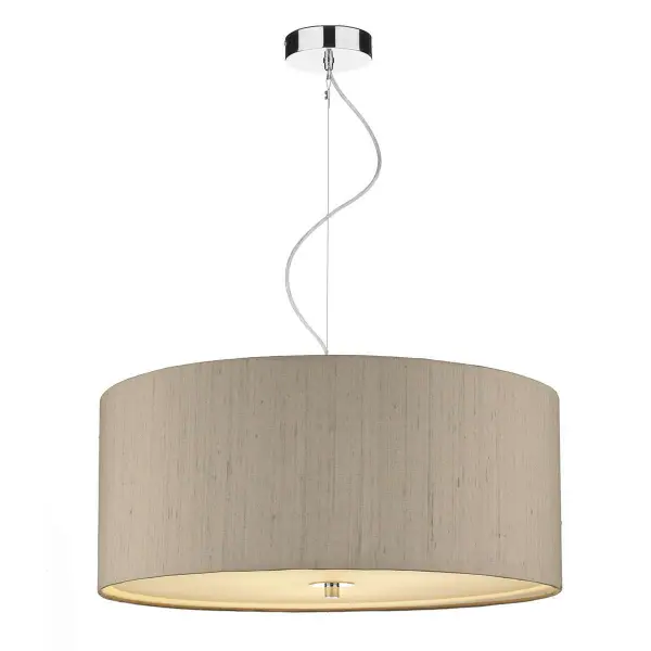 Renoir 60CM 6 Light Pendant Complete with Bespoke 100% Silk Shade
