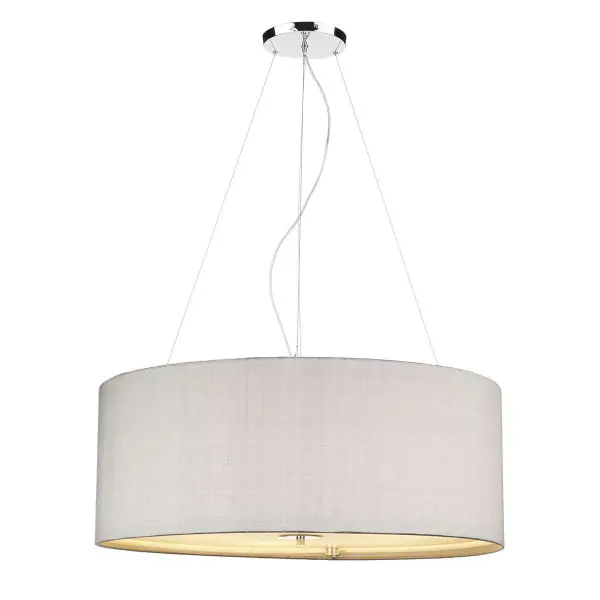 Renoir 90CM 6 Light Pendant Complete with Bespoke 100% Silk Shade
