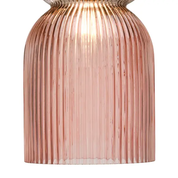Rhubarb Pink & Green Single Pendant
