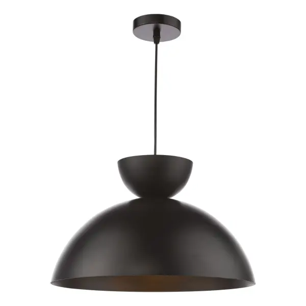 Riya Small Single Pendant in Matt Black