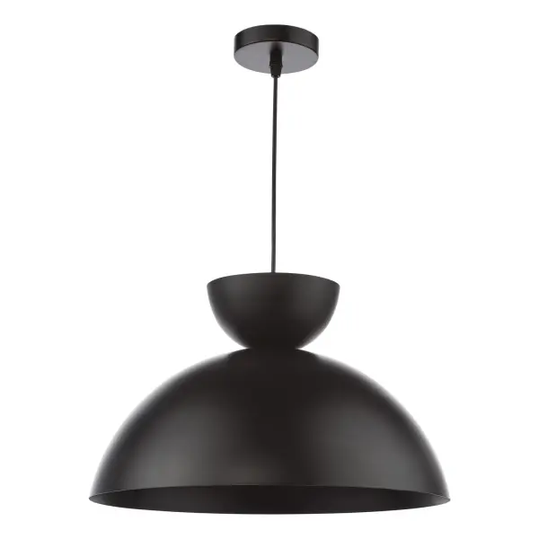 Riya Small Single Pendant in Matt Black