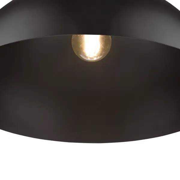 Riya Small Single Pendant in Matt Black