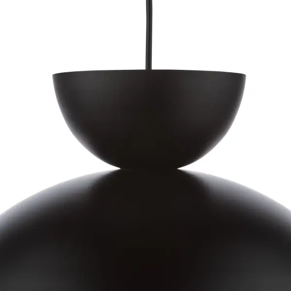 Riya Small Single Pendant in Matt Black
