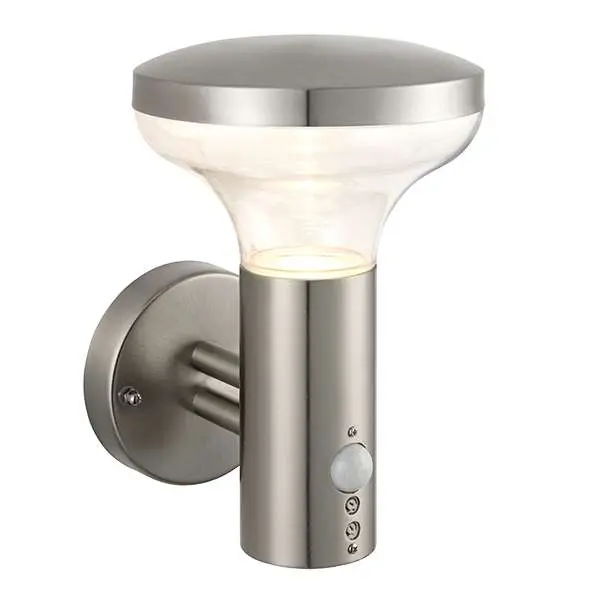 Roko Stainless Steel PIR Wall Light IP44