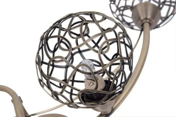Ronda 4 Light Antique Brass with Mesh Ball Shade
