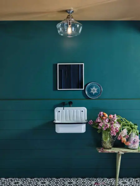 Rydal Semi Flush in Chrome & Clear Glass IP44