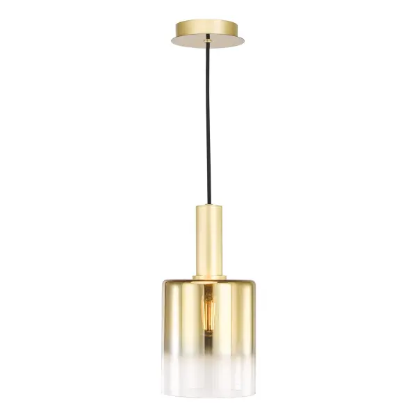 Savannah Single Pendant in Satin Gold & Ombre Glass Finish