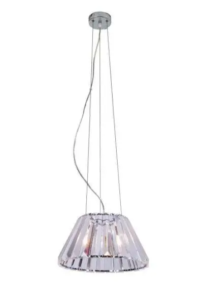 Senza 1 Light Polished Chrome Crystal Pendant