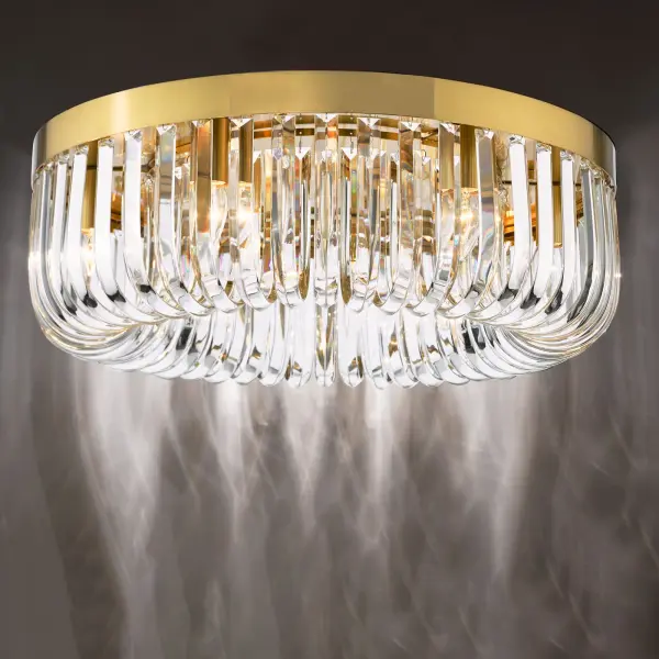 Sigourney 6 Light Satin Gold Semi Flush Fitting