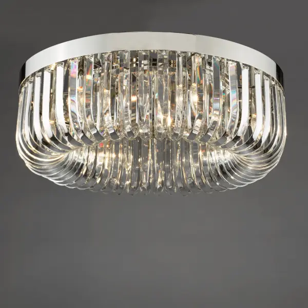 Sigourney 6 Light Polished Nickel Semi Flush Fitting