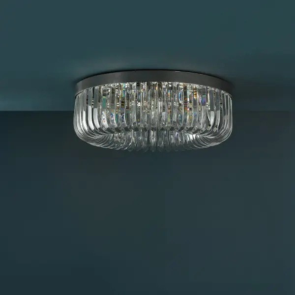 Sigourney 6 Light Polished Nickel Semi Flush Fitting