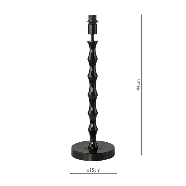 Siyanda Satin Black Table Lamp Base Only