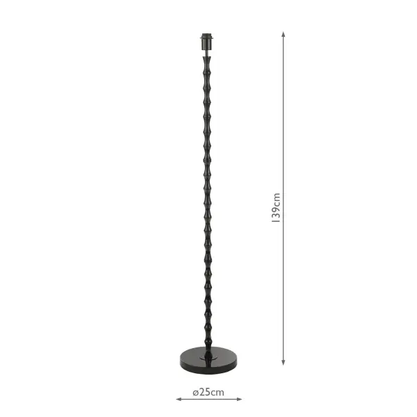 Siyanda Satin Black Floor Lamp Base Only