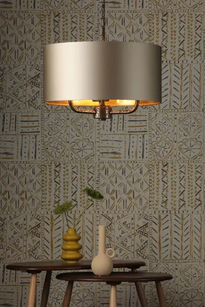 Sloane 3 Light Bespoke Pendant C/W Drum Shade
