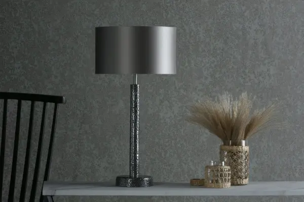 Sloane Hammered Pewter Table Lamp