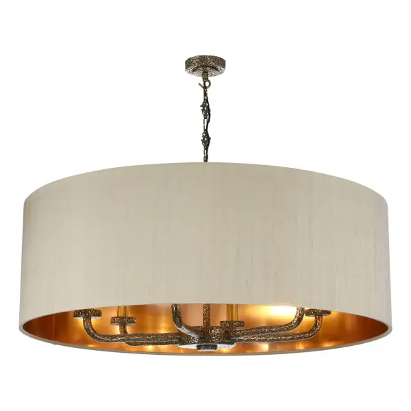 Sloane 6 Light Bespoke Pendant C/W Drum Shade