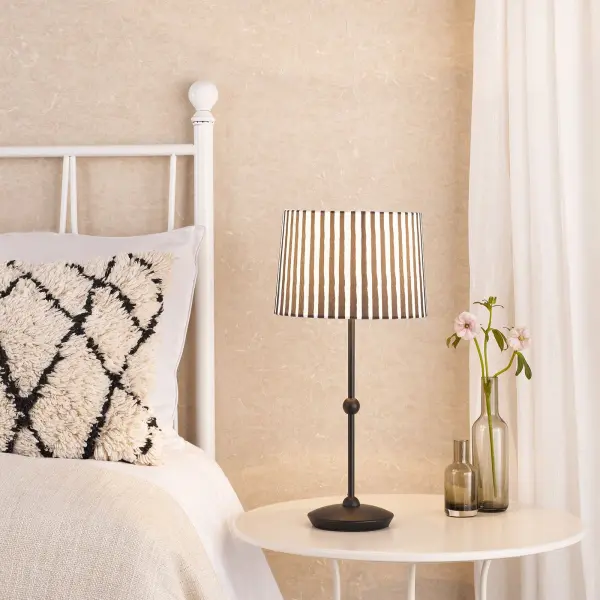 Sosa Matt Black Table Lamp C/W Shade