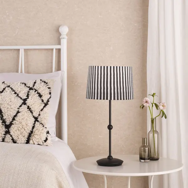 Sosa Matt Black Table Lamp C/W Shade