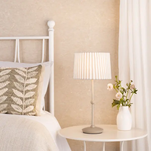 Sosa Matt Taupe Table Lamp C/W Shade