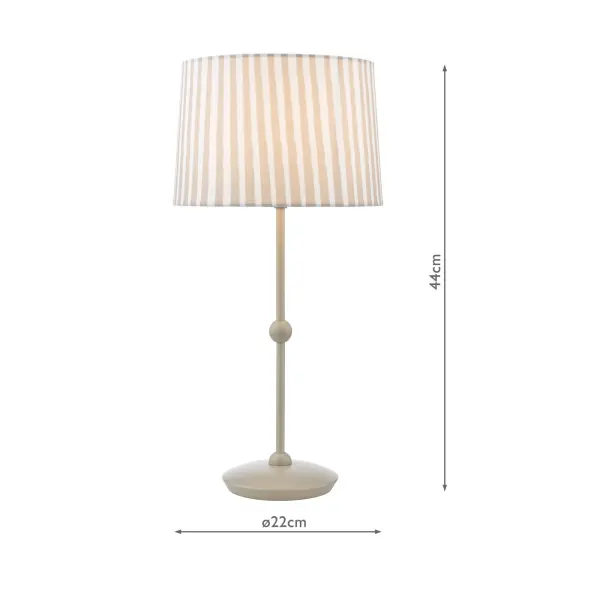 Sosa Matt Taupe Table Lamp C/W Shade