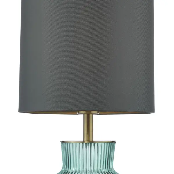 Suelita Green Glass Table Lamp C/W Shade