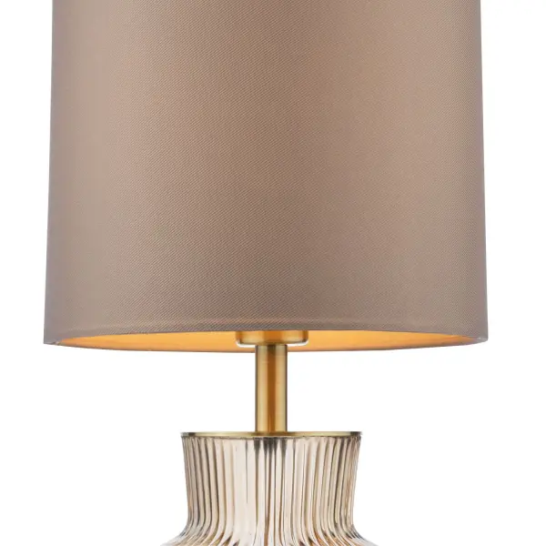 Suelita Brown Glass Table Lamp C/W Shade