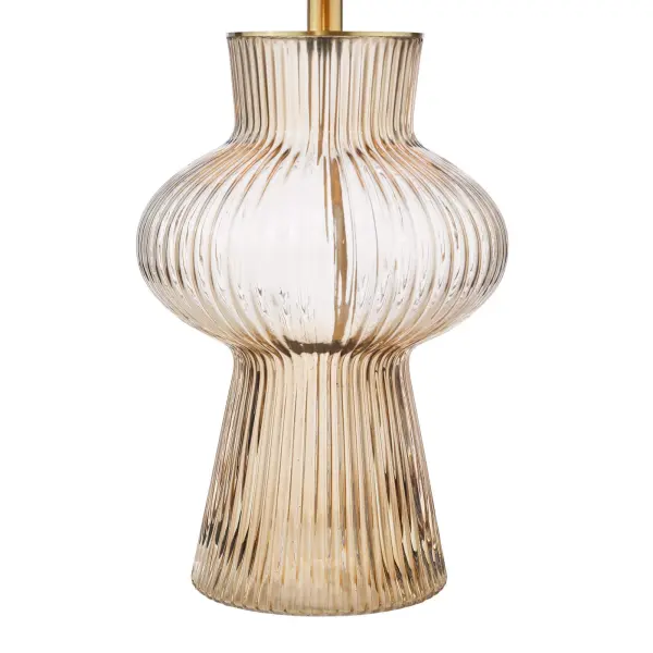 Suelita Brown Glass Table Lamp C/W Shade