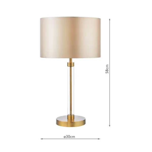 Sylvester Antique Brass Table Lamp C/W Shade