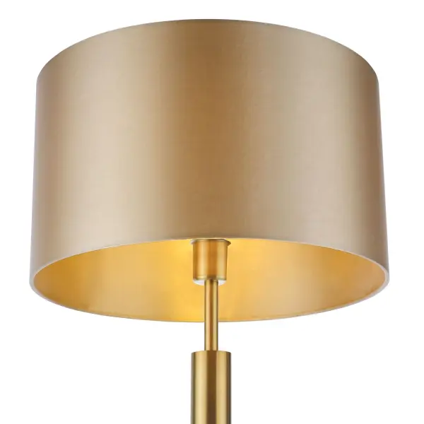 Sylvester Antique Brass Floor Lamp C/W Shade