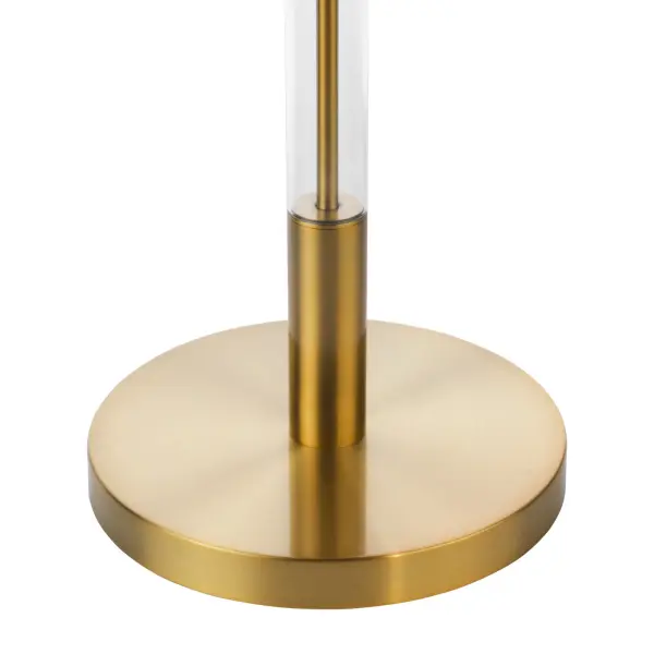 Sylvester Antique Brass Floor Lamp C/W Shade