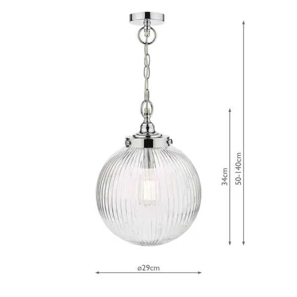 Tamara IP44 Polished Chrome Pendant