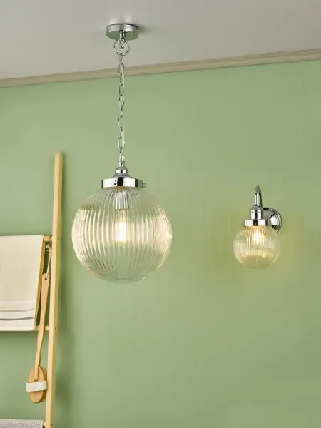 Tamara IP44 Polished Chrome Wall Light