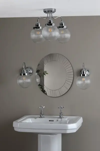 Tamara IP44 Polished Chrome Wall Light