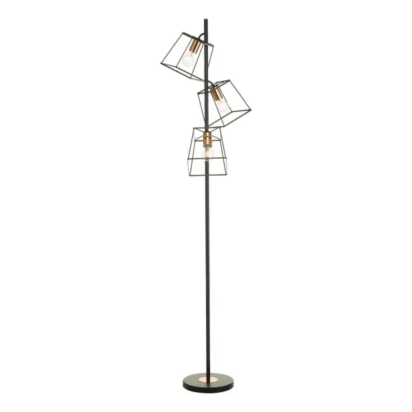 Tower Black & Copper Floor Lamp