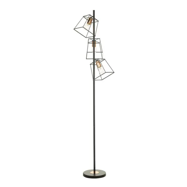 Tower Black & Copper Floor Lamp