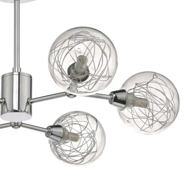 Tyka 6lt Semi Flush Polished Chrome & Glass