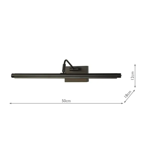 Tyrus 50cm Satin Black LED Picture Light