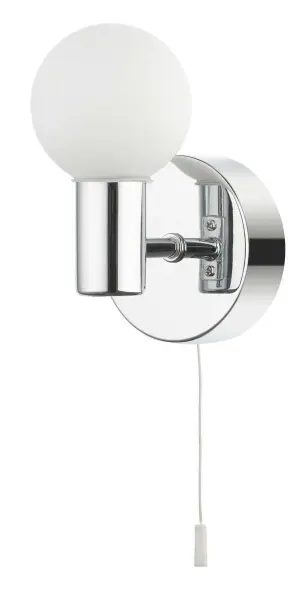 Vanity Single Wall Light Polished Chrome IP44