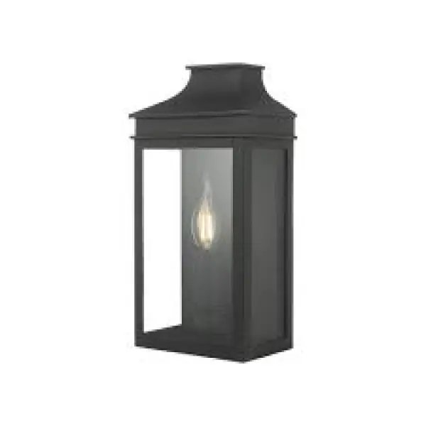 Vapour Single Black Outdoor Lantern IP44
