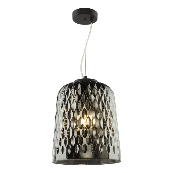 Varius Matt Black & Smoked Glass Single Pendant