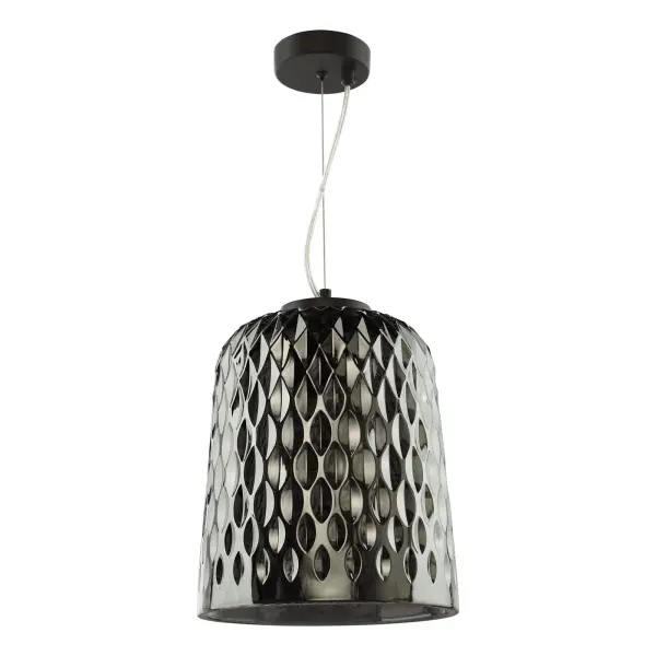 Varius Matt Black & Smoked Glass Single Pendant